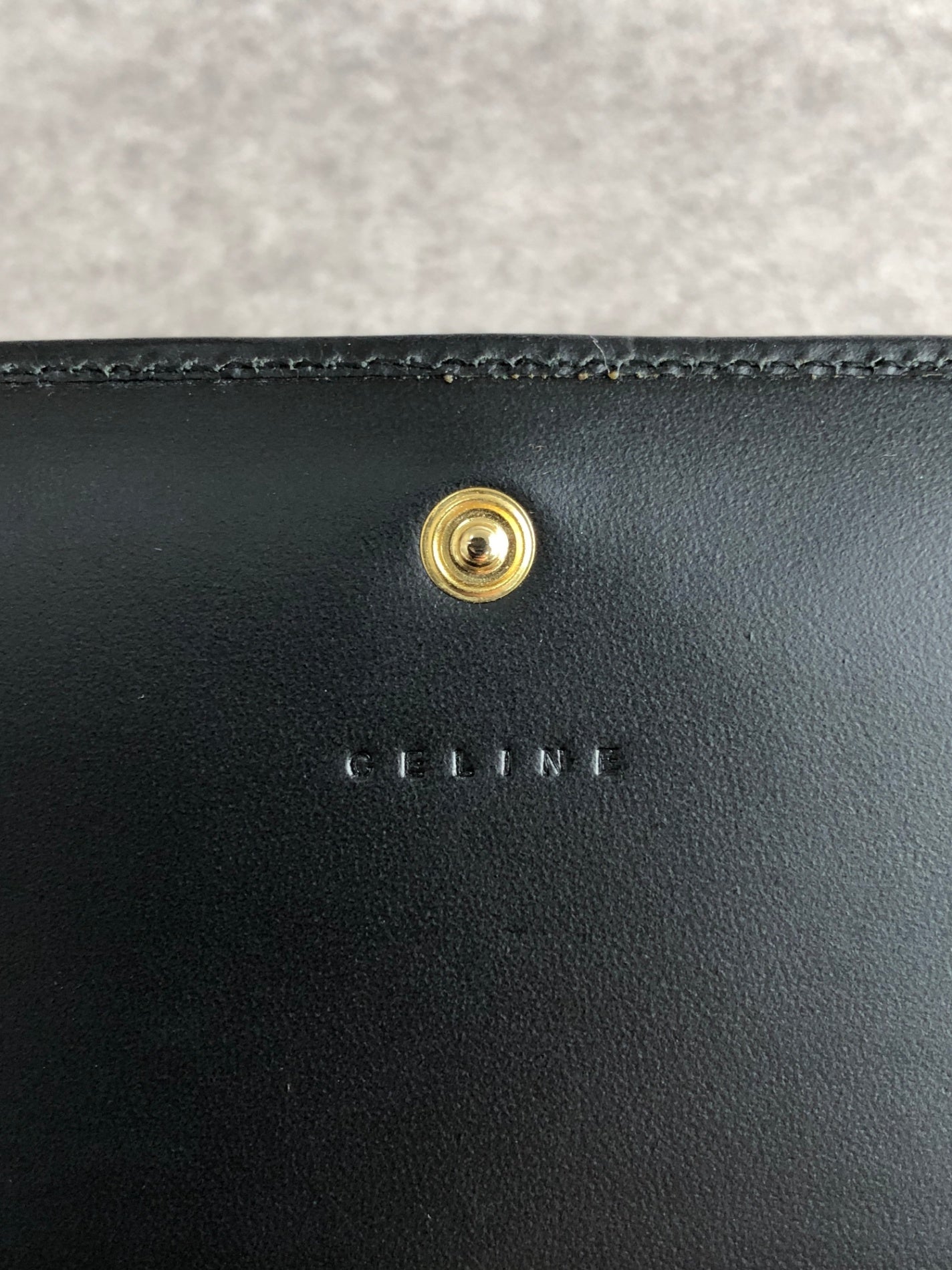 CELINE Macadam Long Wallet Black Vintage dv85f5