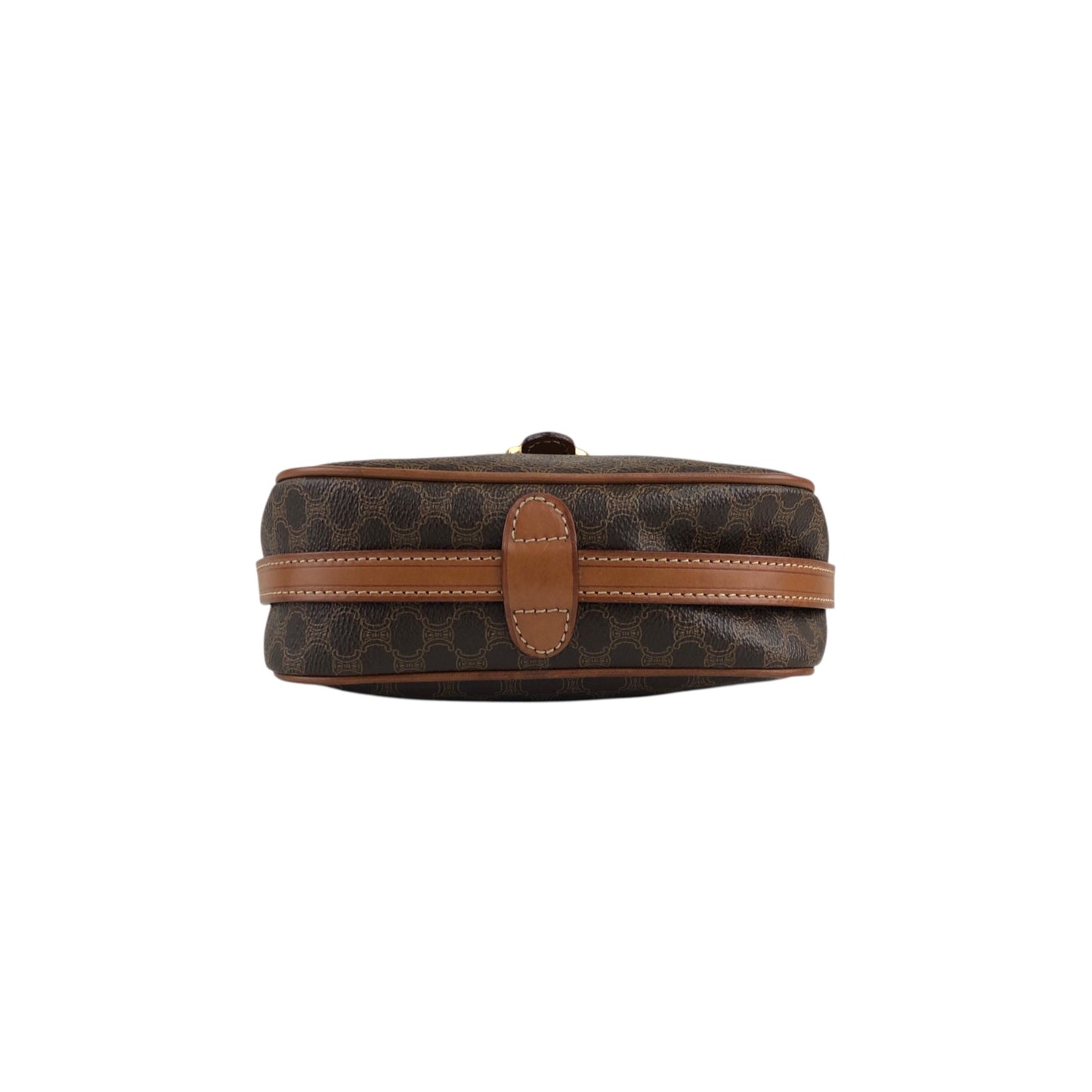 CELINE Macadam Horse Bit Shoulder bag Brown Vintage vxdzgh