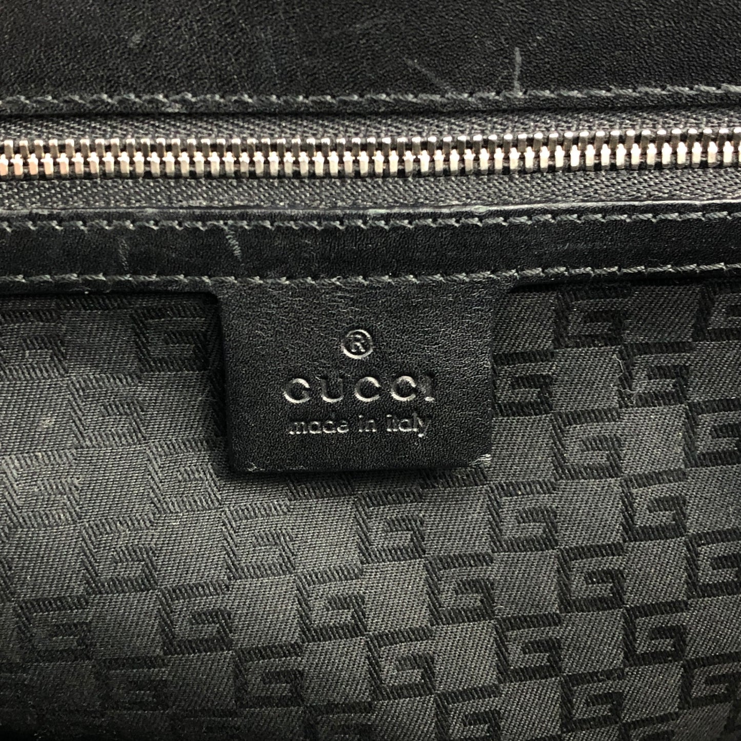 GUCCI Interlocking Logo Handbag Black Vintage 3k28tr