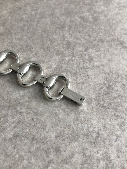 GUCCI Logo Quartz Watch Silver118  Vintage srw7hm