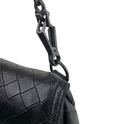Bottega Veneta Intrecciato Chain Shoulder bag Black Vintage kgc2x6