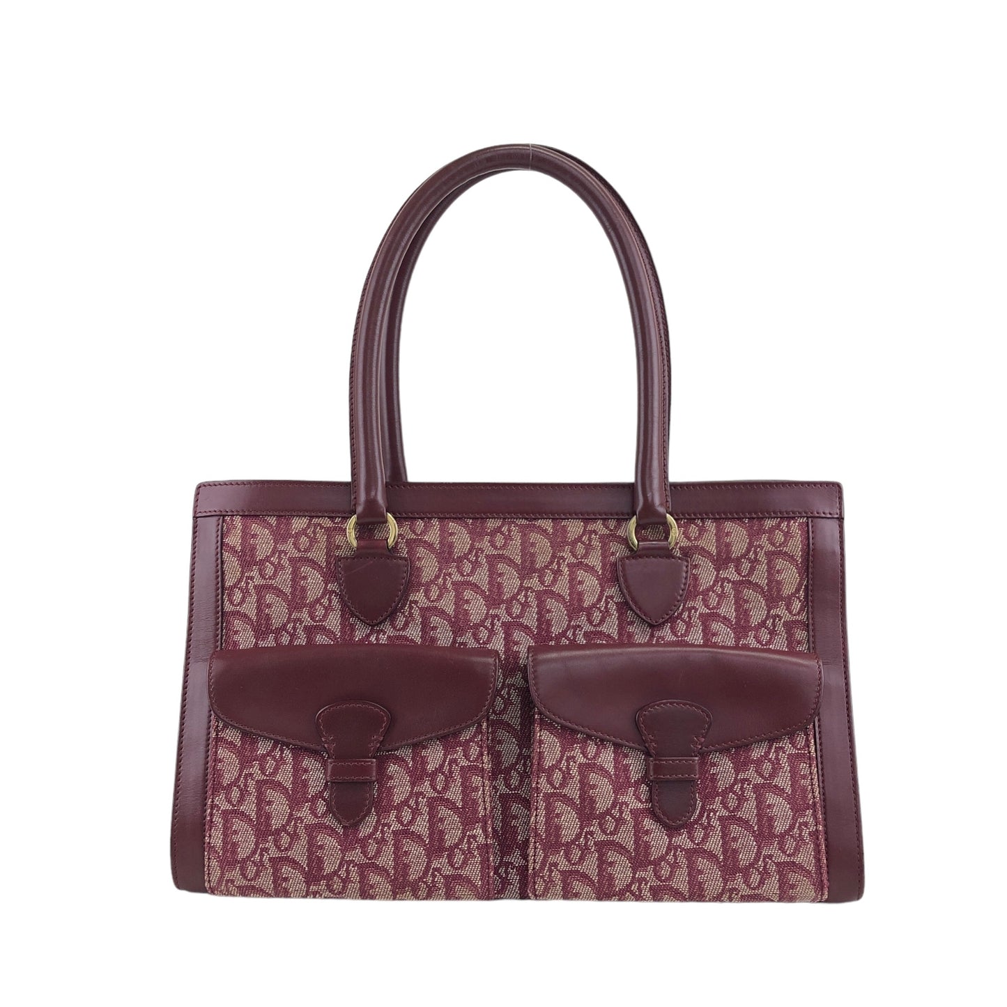 Christian Dior Trotter Handbag Bordeaux Vintage 2phza4