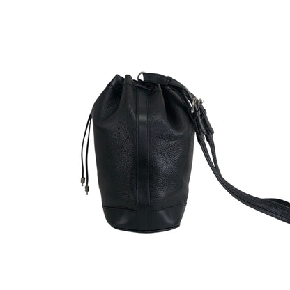 CELINE Blason Drawstring Shoulder bag Black Vintage 2mfbtc