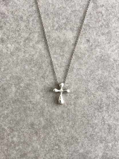 Tiffany & Co. Cross Motif Necklace Silver Vintage szwssf