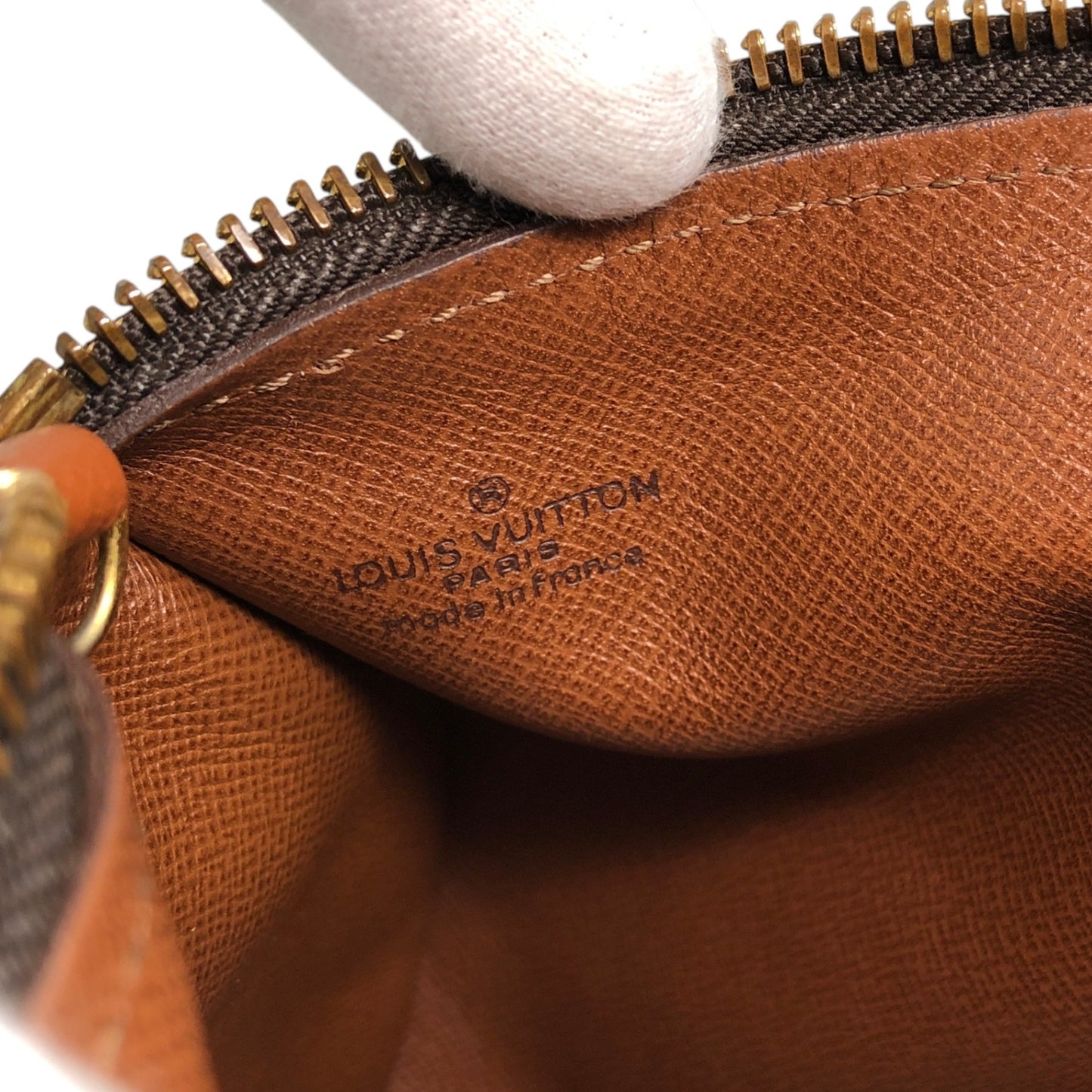LOUIS VUITTON Monogram Handbag Pouch Brown Vintage kkcs2t