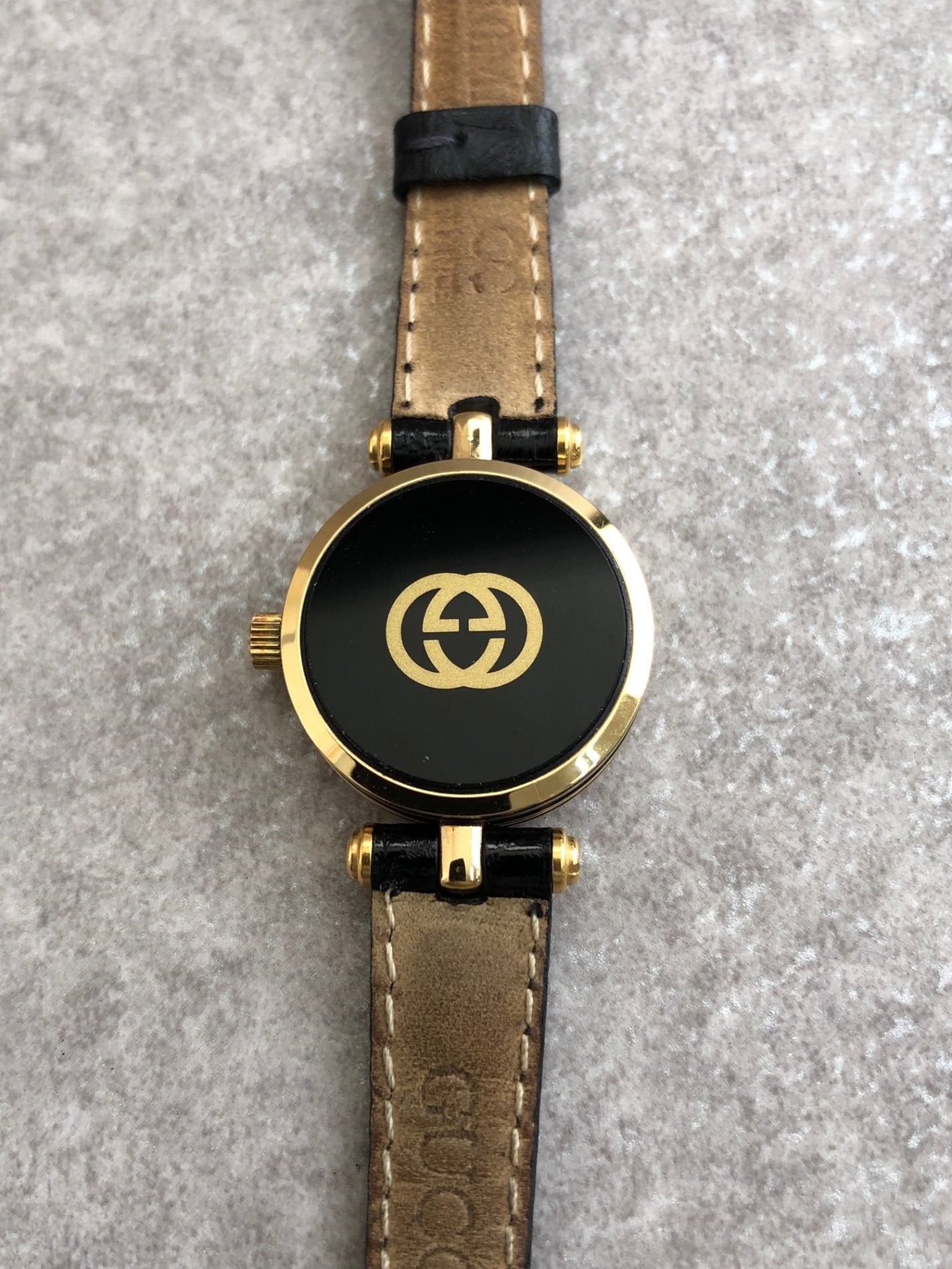 GUCCI Quartz Watch Black Vintage tbwk7u