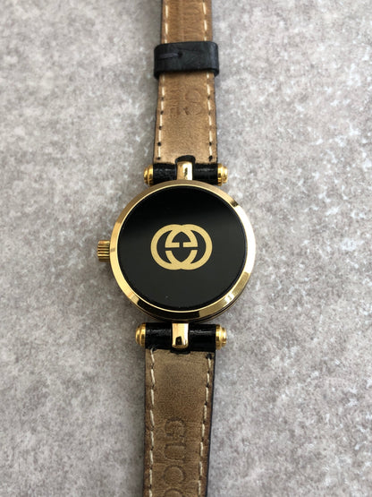 GUCCI Quartz Watch Black Vintage tbwk7u