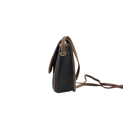 Christian Dior Honeycomb Pattern Logo Shoulder bag Black Vintage 4amtif