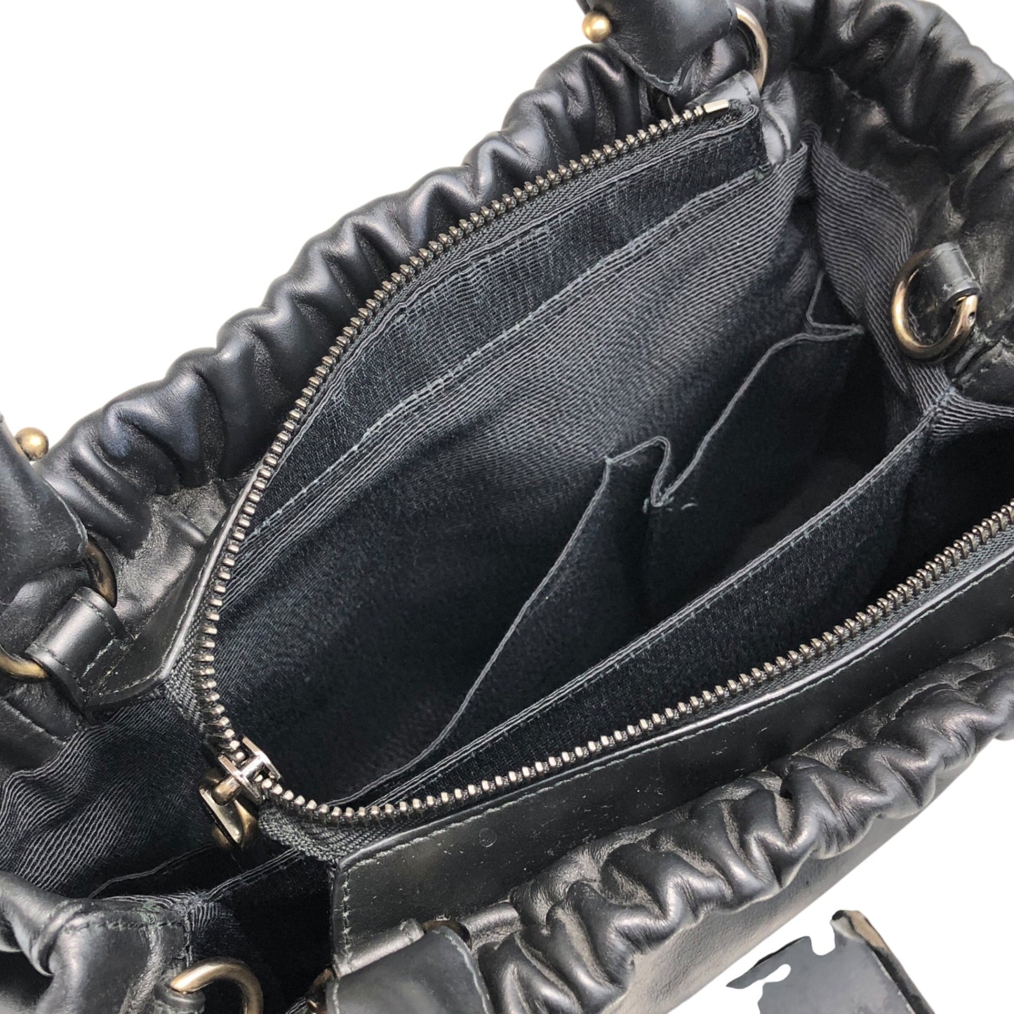 Salvatore Ferragamo Vala Ribbon Two-way Handbag Shoulder bag Black Vintage hdyv3c
