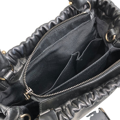 Salvatore Ferragamo Vala Ribbon Two-way Handbag Shoulder bag Black Vintage hdyv3c