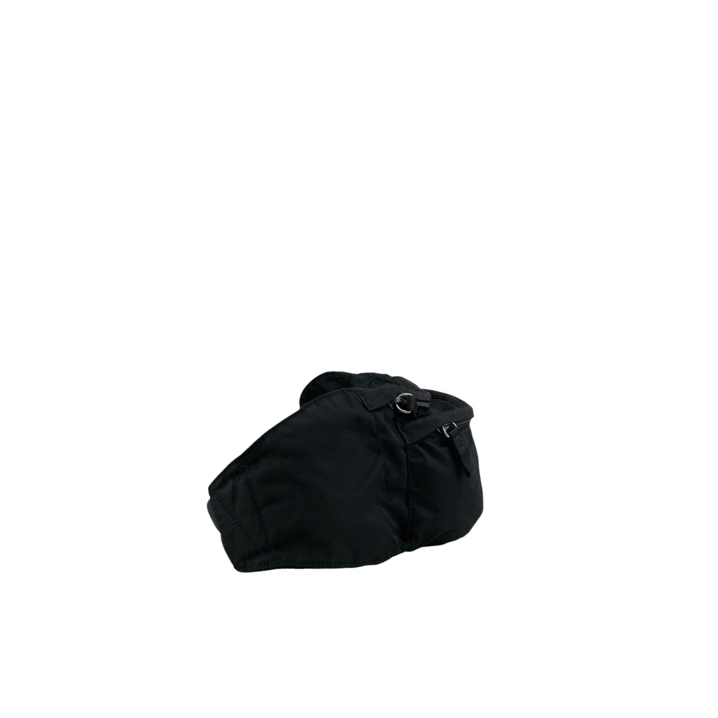 PRADA Tessuto Triangle Logo Sling bag Black Vintage n5nfph