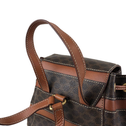CELINE Macadam Logo Backpack Brown Vintage 32j7rc
