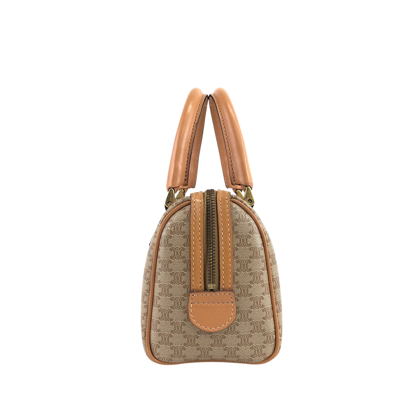 CELINE Macadam Two-way Handbag Shoulder bag Beige Vintage f3hr3k
