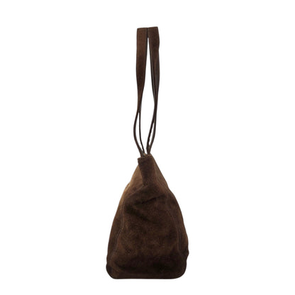 CHANEL Coco Mark Totebag Brown Vintage s32c85