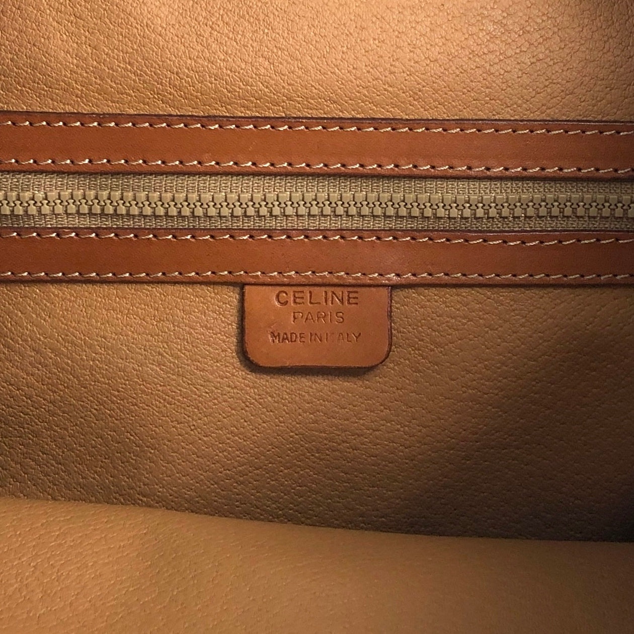 CELINE Macadam Front Buckle Backpack Brown Vintage 22b6rx