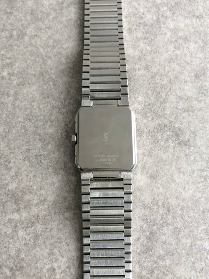Yves Saint Laurent YSL Logo Watch Silver 4-108019TA Vintage pg8xvz