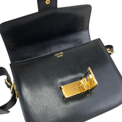 CELINE 馬車皮革斜背包 黑色 復古 whhjwf 