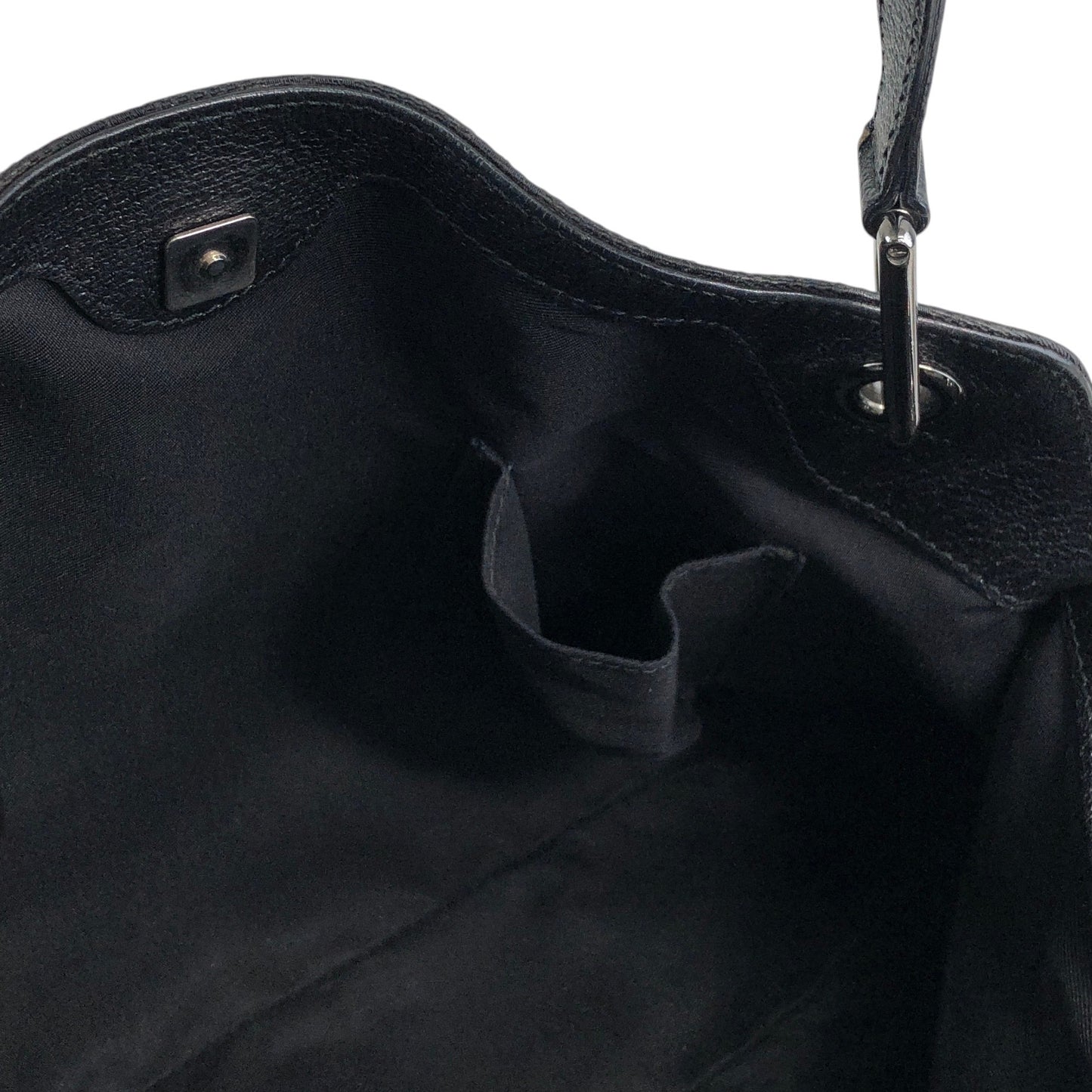 GUCCI Logo Shoulder bag Handbag Black Vintage nwnyi4