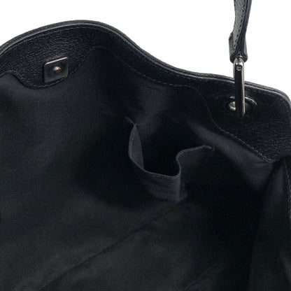 GUCCI Logo Shoulder bag Handbag Black Vintage nwnyi4
