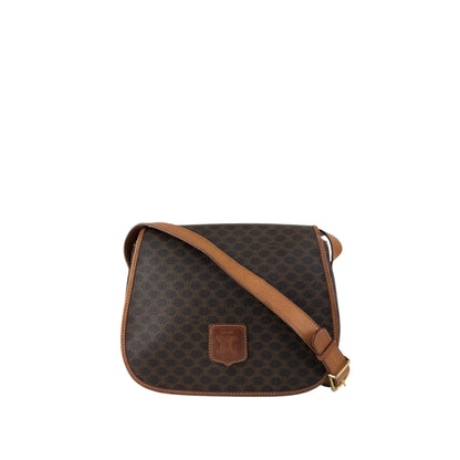 CELINE Macadam Blason Shoulder bag Brown Vintage t248x8