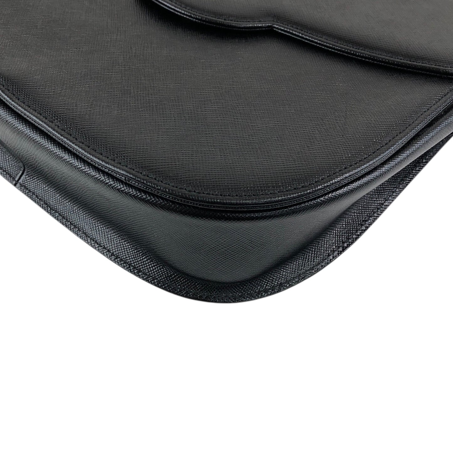 Yves Saint Laurent YSL Logo Shoulder bag Black Vintage kua56p