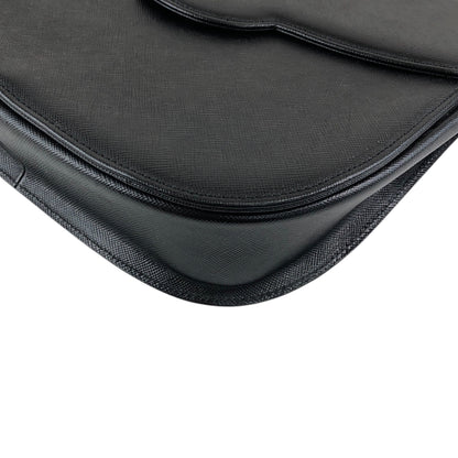 Yves Saint Laurent YSL Logo Shoulder bag Black Vintage kua56p