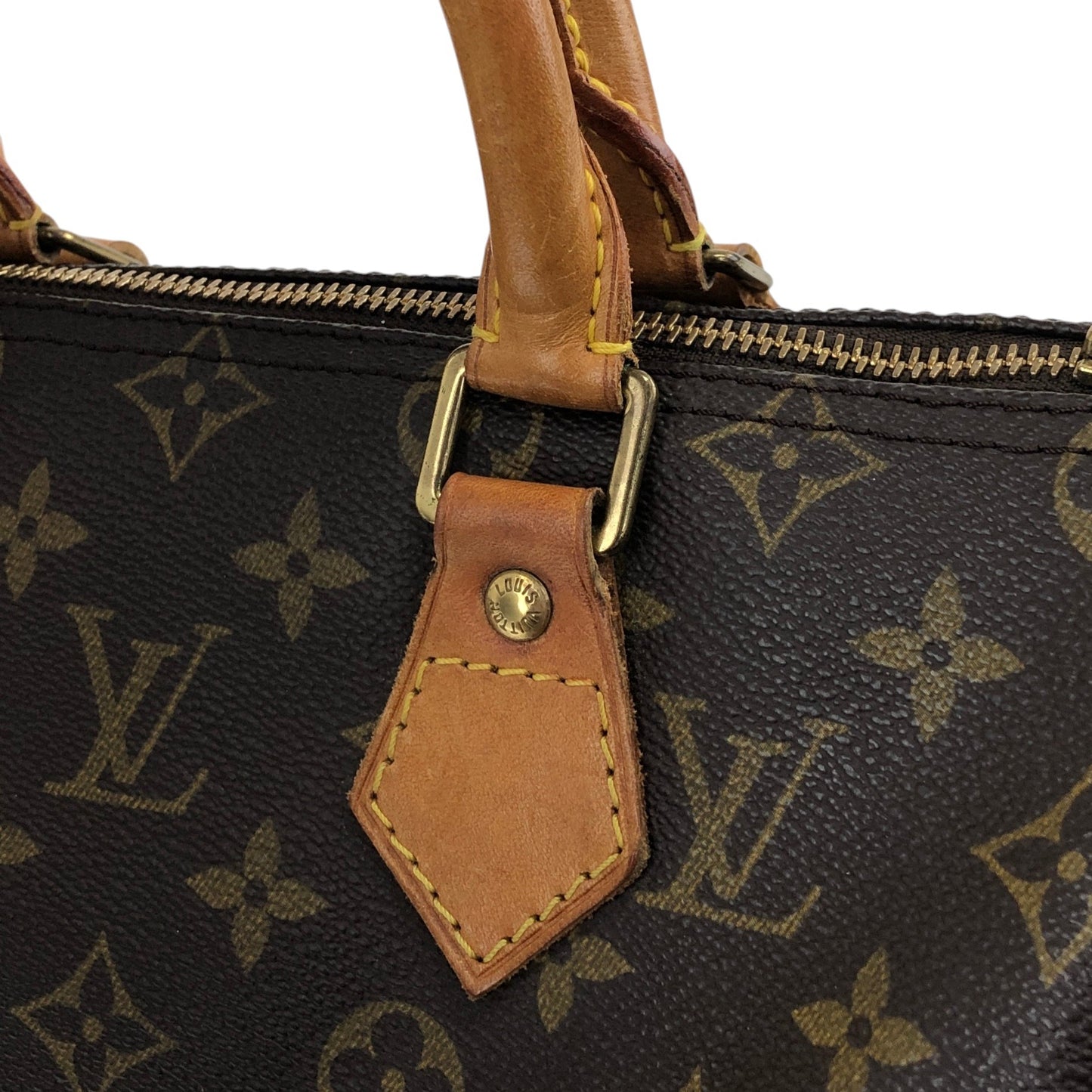 LOUIS VUITTON Monogram Small Boston bag Handbag Brown Vintage ss8v76