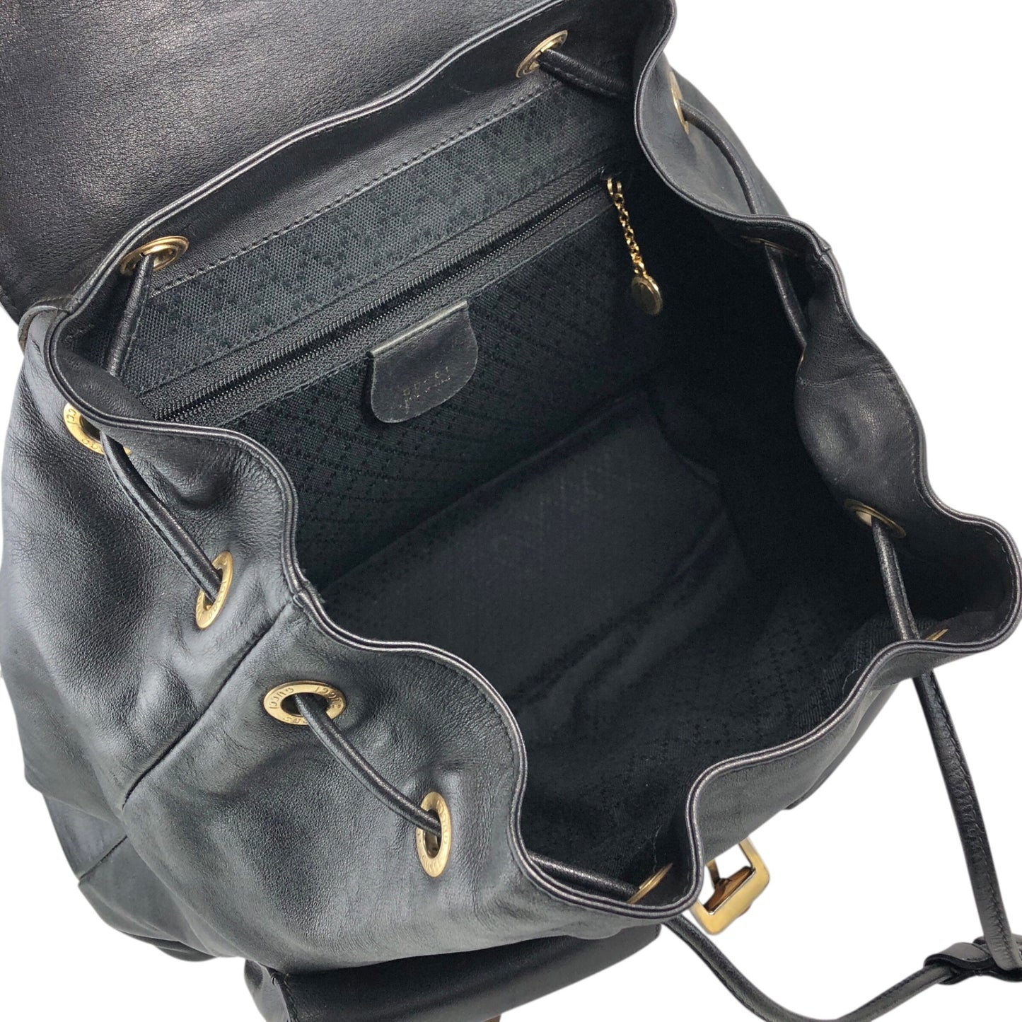 GUCCI Bamboo Backpack Black Vintage thtsm7