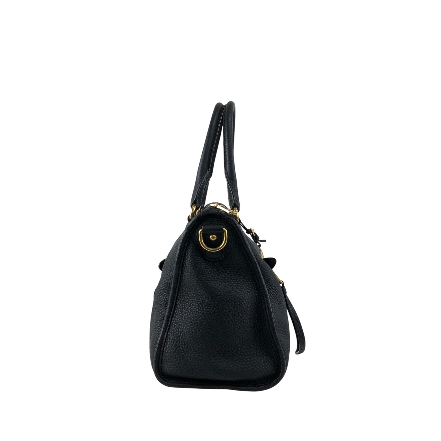 PRADA Logo Two-way Handbag Shoulder bag Black Vintage bwhz6p