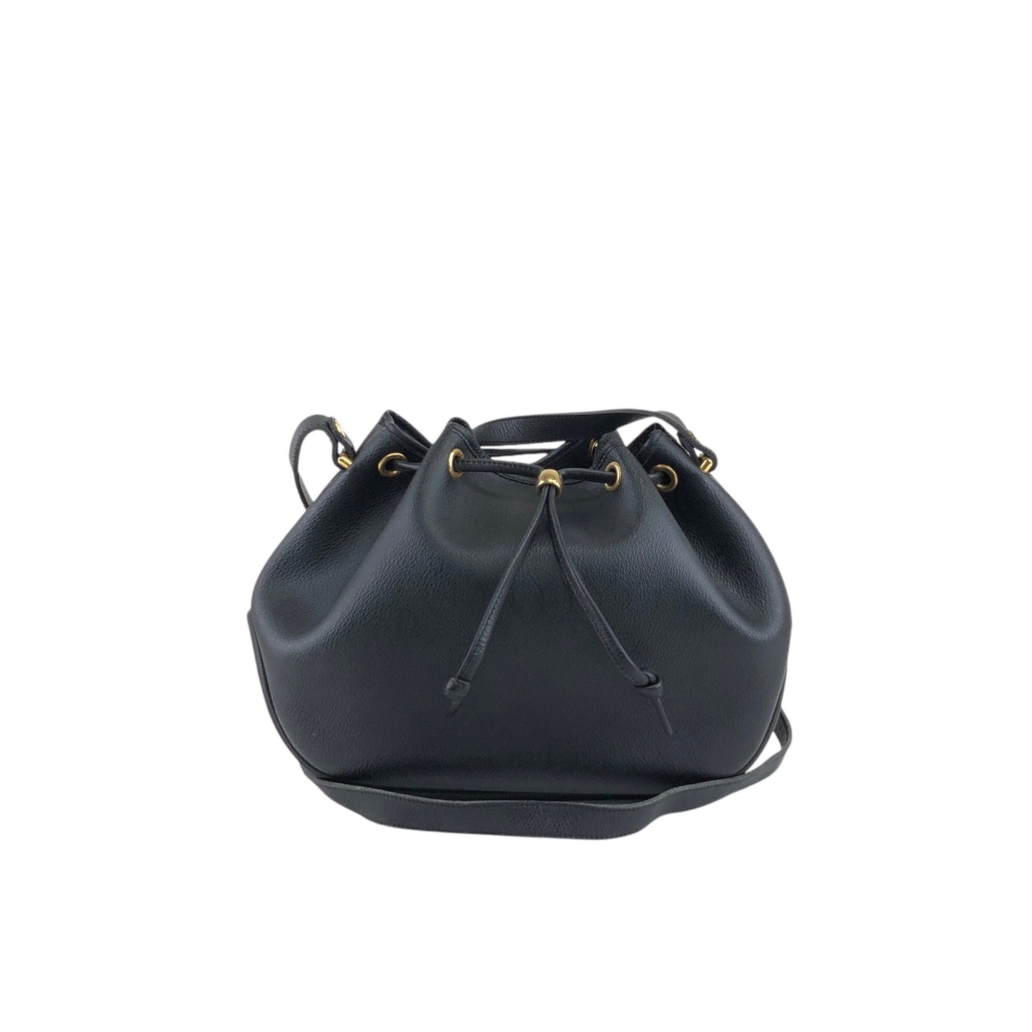 Christian Dior Logo Drawstring Shoulder bag Black Vintage 8jksti