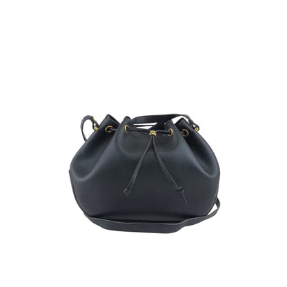 Christian Dior Logo Drawstring Shoulder bag Black Vintage 8jksti