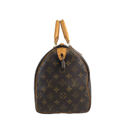 LOUIS VUITTON Monogram Small Boston bag Handbag Brown Vintage jfr6ph