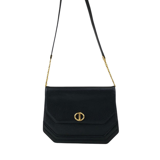 Christian Dior CD Logo Chain Shoulder bag Black Vintage n5ndi6