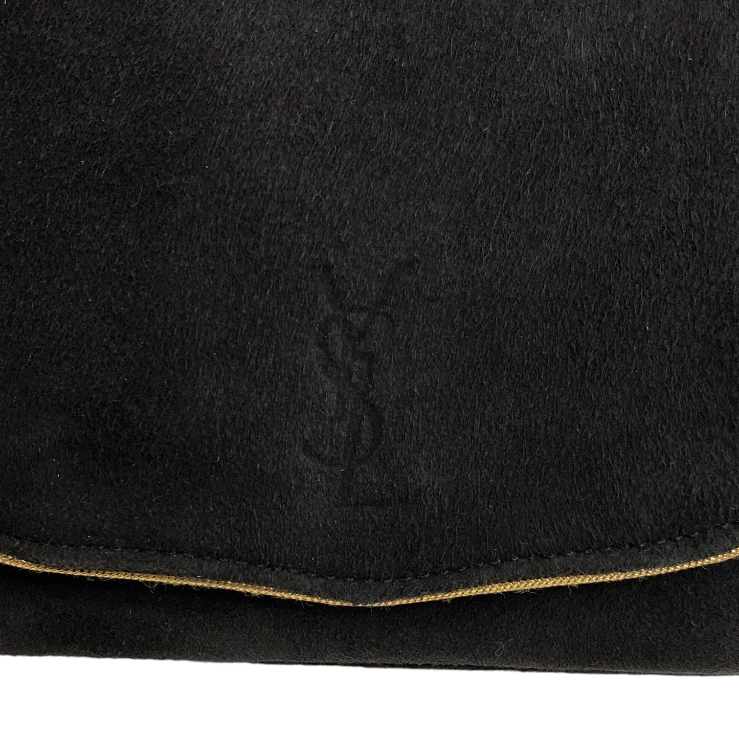 Yves Saint Laurent YSL Logo Shoulder bag Black Vintage 4prs4e