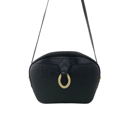 Christian Dior Trotter Round Shoulder bag Black Vintage texmwr