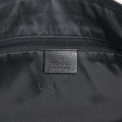 GUCCI Logo Embossed Shoulder bag Black Vintage v755ui