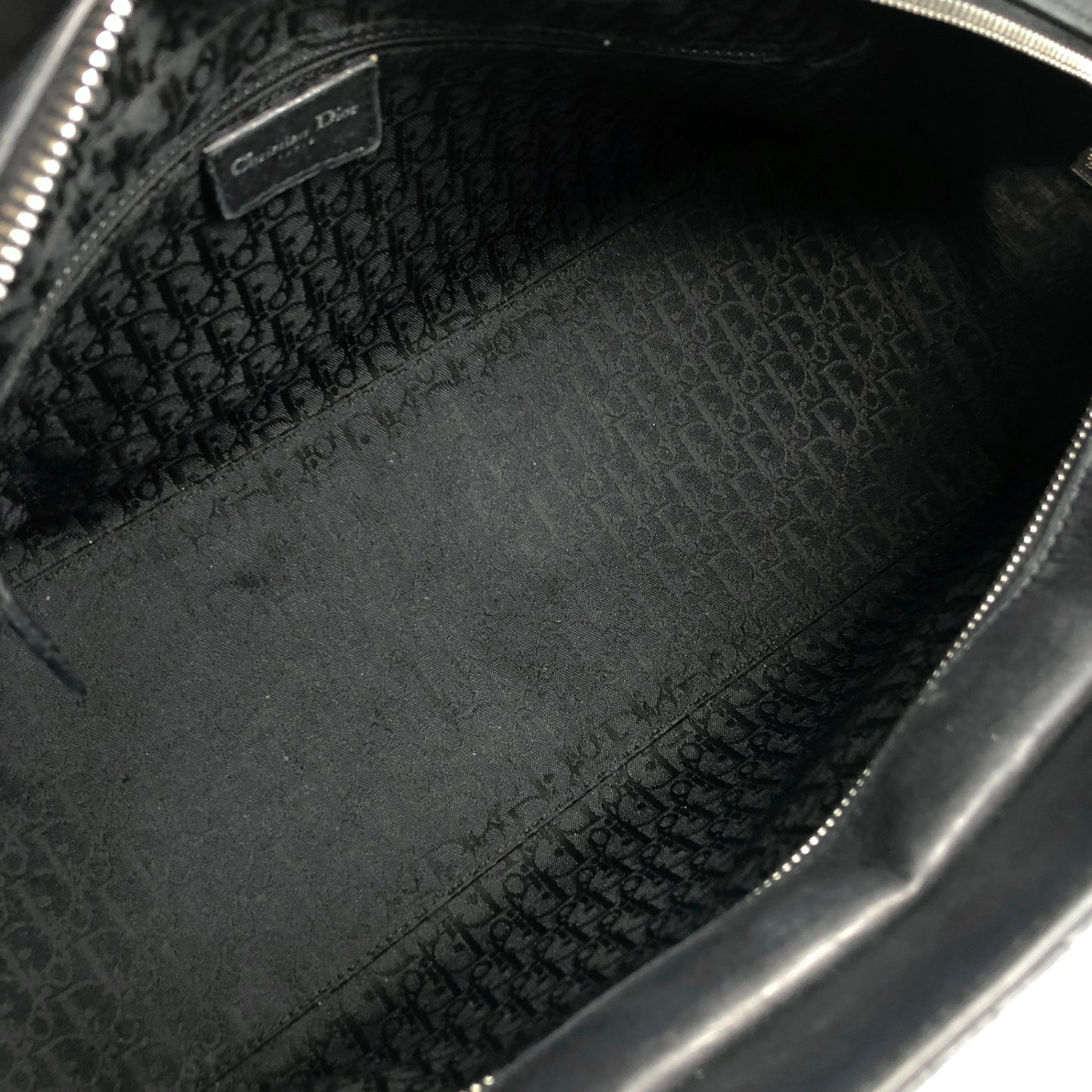 Christian Dior Cannage Handbag Black Vintage hyakrz