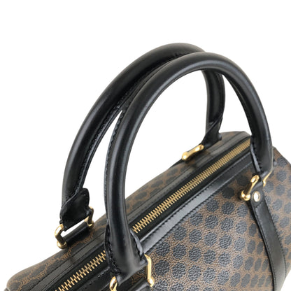 CELINE Macadam Two-way Handbag Shoulder bag Black Vintage ufhk7t