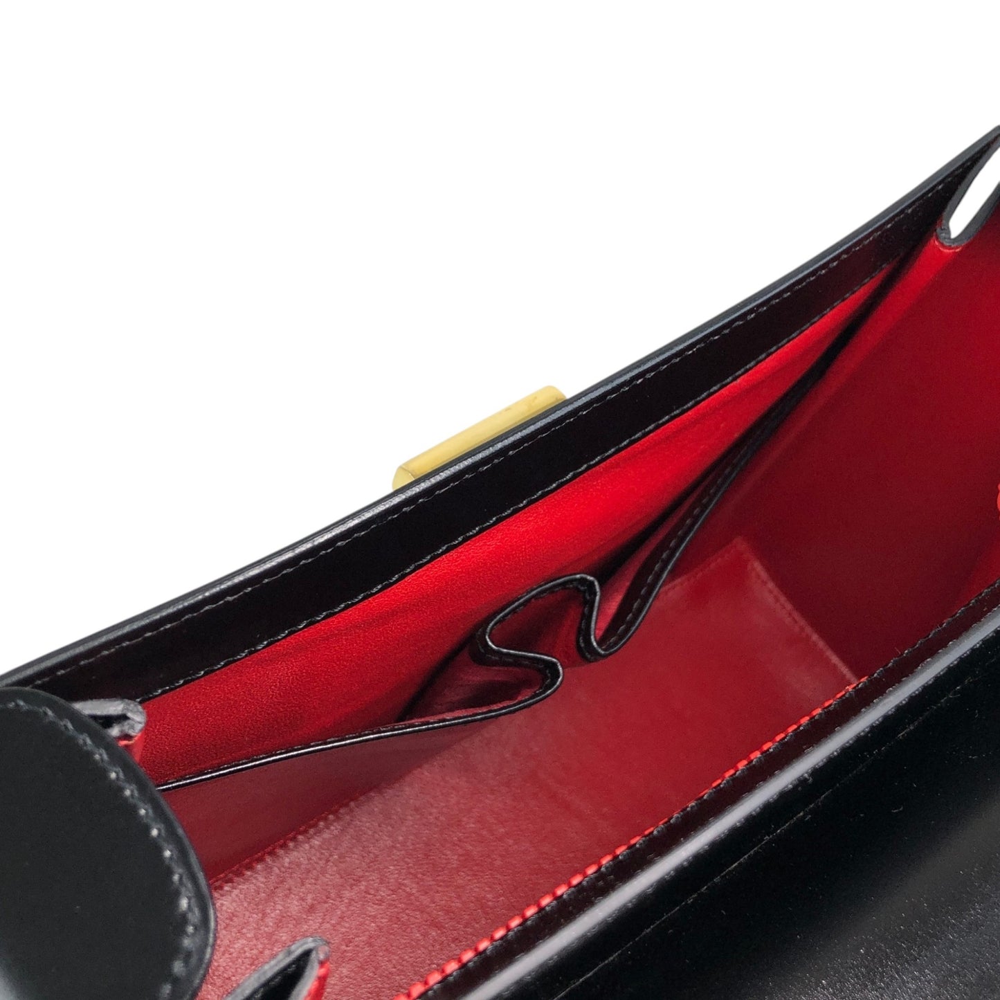 CELINE Turn Lock Two-way Handbag Shoulder bag Black Vintage aerfah