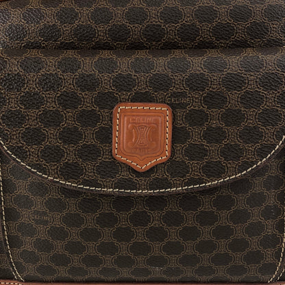 CELINE Macadam Blason Handbag Brown Vintage 623s5d