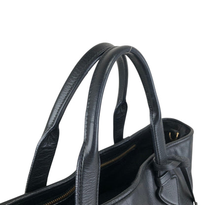 LOEWE Logo Embossed Two-way Handbag Shoulder bag Black Vintage m3sbja