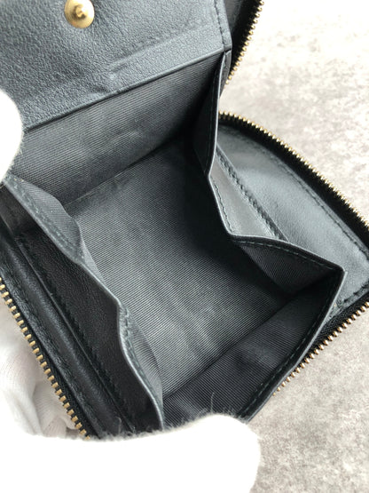 Christian Dior Logo Folded Wallet Black Vintage yutziu