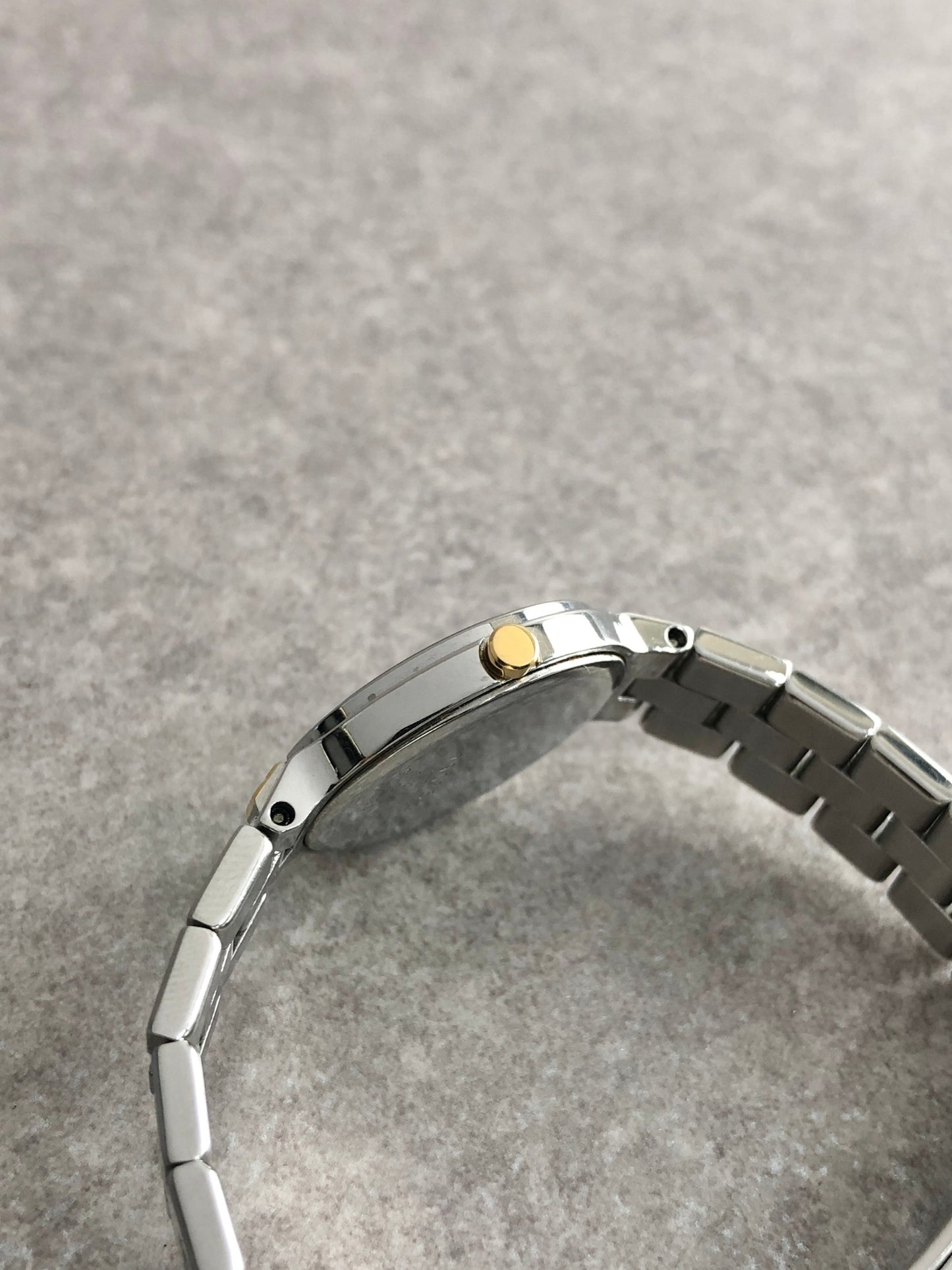 Yves Saint Laurent YSL Logo Watch Silver×Blue 5421-H13855Y Vintage r2mjrn