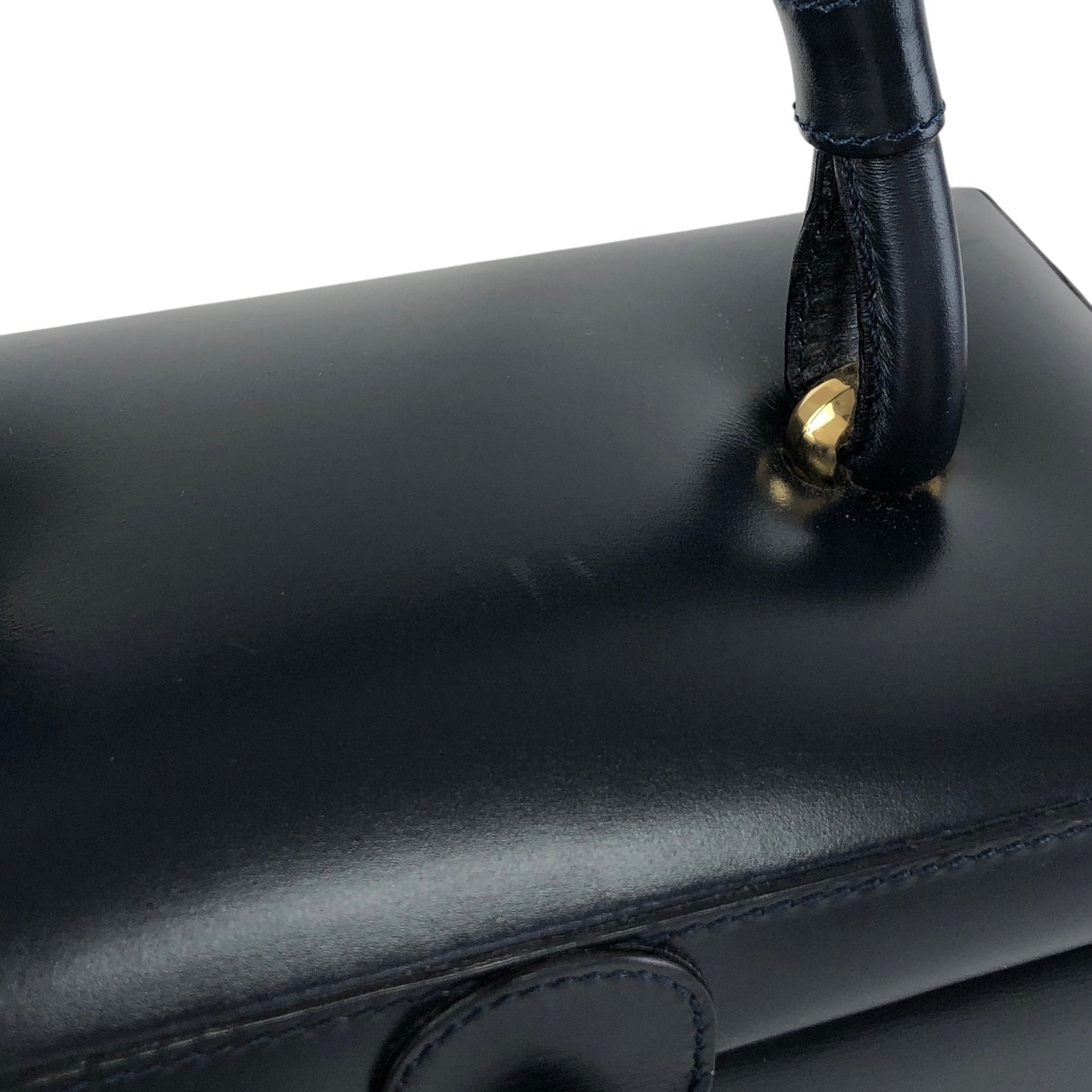 LOEWE Anagram Handbag Vanity bag Navy Vintage kwwgaf