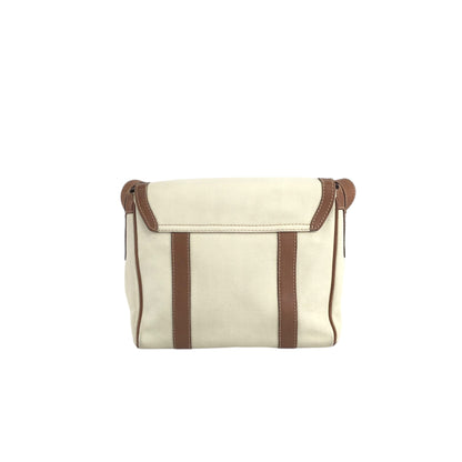 CELINE Blason Shoulder bag White×Brown Vintage ue3evj
