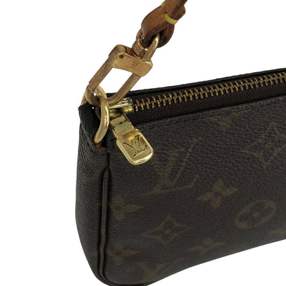 LOUIS VUITTON Monogram Small Handbag Brown Vintage kuv8xs