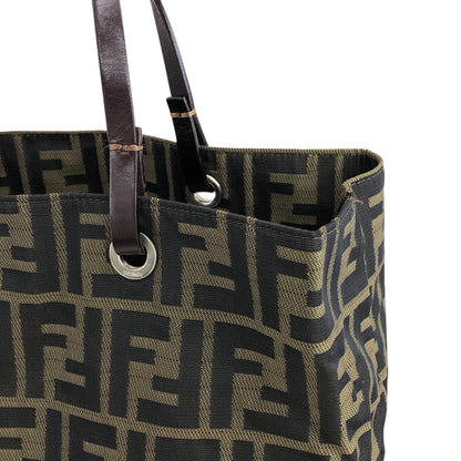 FENDI Zucca Handbag Totebag Brown Vintage fjksnk