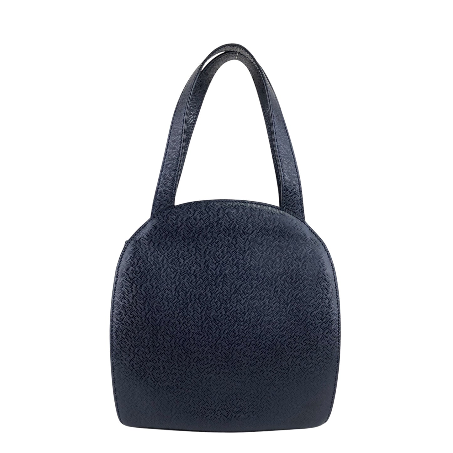 CELINE Gancini Handbag Totebag Navy Vintage m3p466