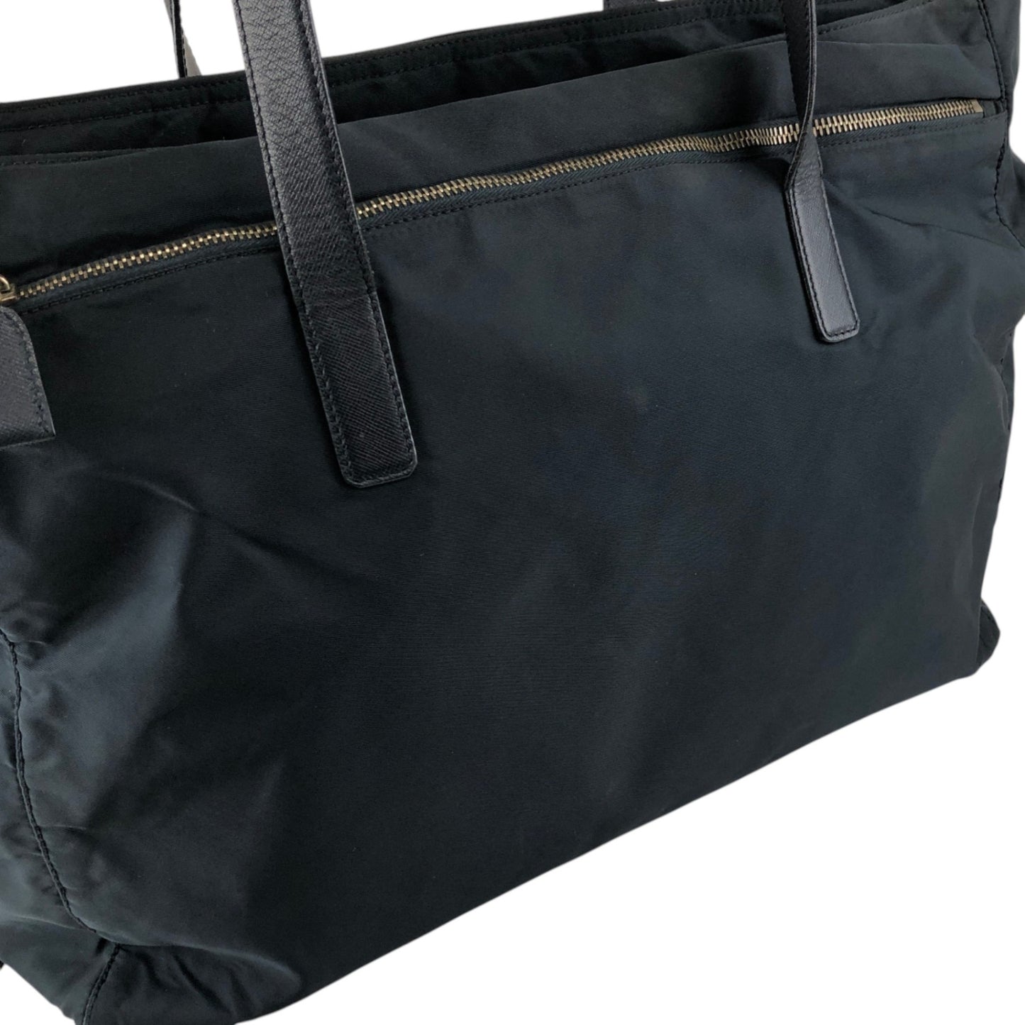 PRADA Tessuto Triangle Logo Totebag Black Vintage nvkgms