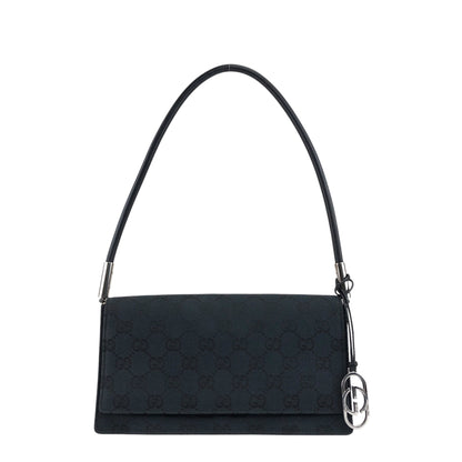 GUCCI Interlocking GG Canvas Shoulder bag Black Vintage 2tc23f
